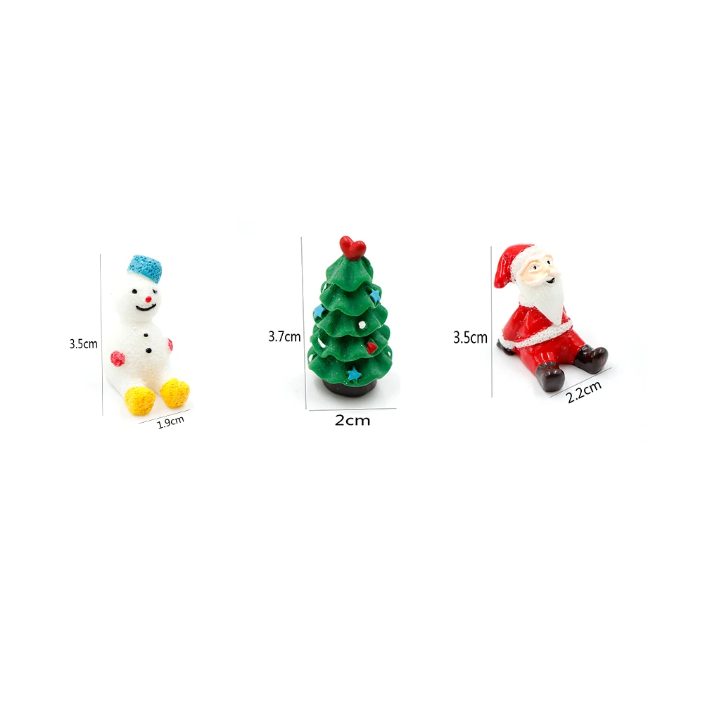 

1PC DIY Cute Micro Fairy Garden Miniature Decoration Ornaments Santa Claus Christmas tree Snowman Figure