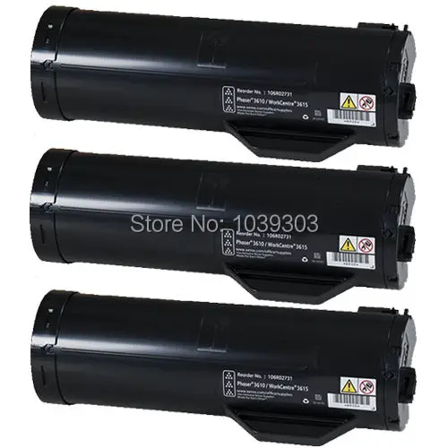 

3x Black Toner Compatible for Xerox Phaser 3610 WorkCentre 3615 106R02731 25,300 pages