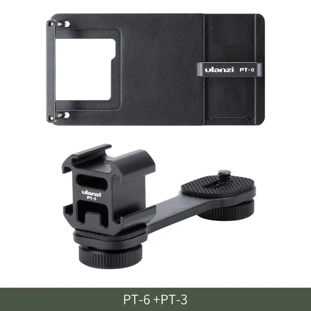 Ulanzi PT-6 Gopro мобильный телефон стабилизатор микрофон адаптер пластина для Gopro 7 6 5 телефон Gimbal Mini Mi Smooth 4 Osmo Mobile 2 - Цвет: PT-6 Kit2