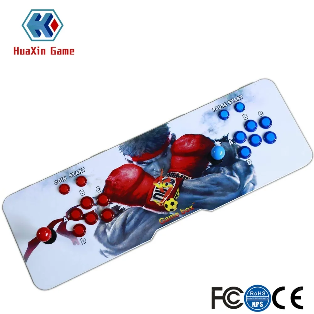 

LED Illuminated Arcade Game Console 1299 Games Slim Metal Double Stick Console Support HDMI VGA and USB Output Support