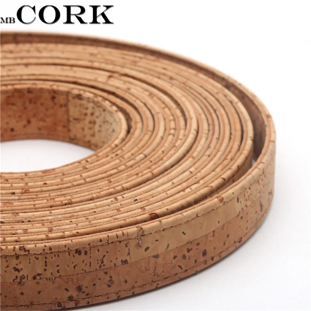 

18MM Flat Portuguese Cork rope flat natural cork cord leather jewelry bags supplies Cor-199