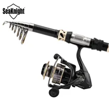 SeaKnight стержень комбо TREANT II 10+ 1BB 9/11/13 кг 6,2: 1 Катушка для спиннинга+ личе 1,8-3,6 м Портативный телескопическая удочка набор