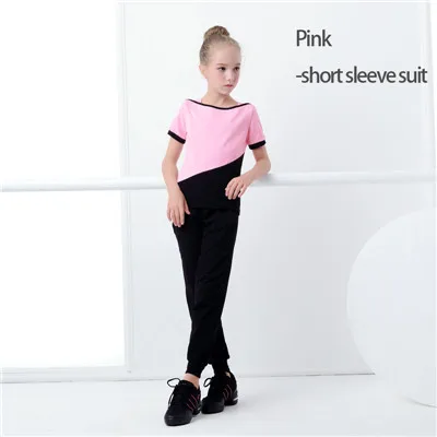 Pink Suit Топы с круглым вырезом и штаны с морковкой; спортивная одежда из двух предметов; Модный спортивный костюм для девочек-подростков; повседневный костюм для бега - Цвет: Pink Suit