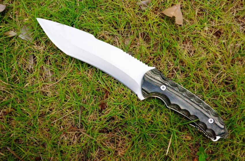 High end Retro Tactical Fixed Blade Knife PAKKA Wood Handle Combat