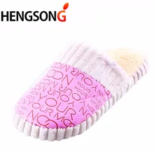 HENGSONG Winter Home Slippers Women Men Soft Indoor Warm pantuflas terlik Cotton-padded Lovers Home Slippers Indoor Shoes 673227