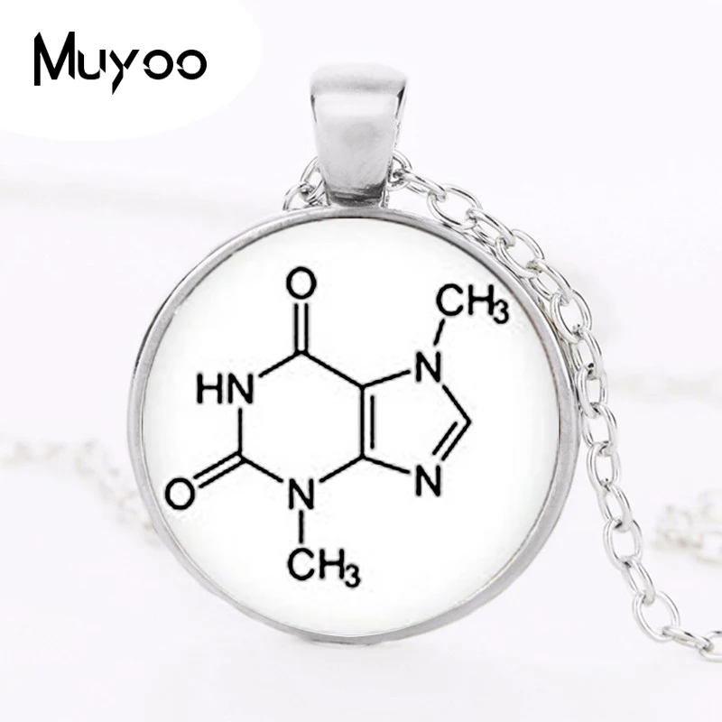 Biochemistry Logo Pendant Necklace 2017 Fashion Chemistry Picture Hand