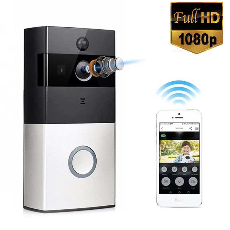 

REHENT 1080P Full HD Smart WiFi Wireless Enabled Rechargeable Battery Powered Video Doorbell Camera
