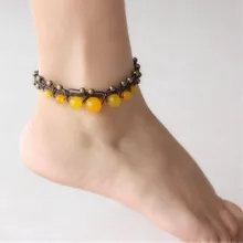 women anklet 2016 new accessories DIY weave 4 colors copper alloy foot rope jewelry wholesale anklets girl gift BT04