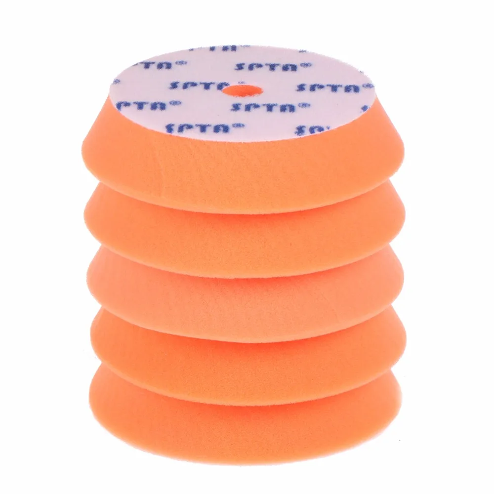 SPTA 8Pcs 6"(150mm) Orange Medium Hard Polishing Waxing BuffingPad