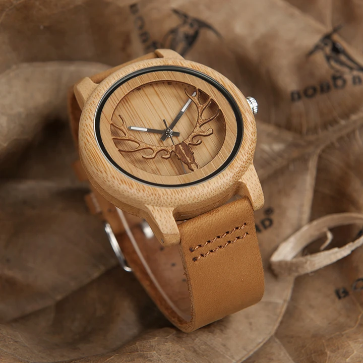 Elk head wood watch (15)