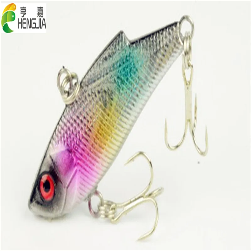 

trout bait bait cast 10pcs Vibration fishing tackle HOOK BASS 5.5CM 10G 8#hooks VIB hard plastic fishing lures hard bait
