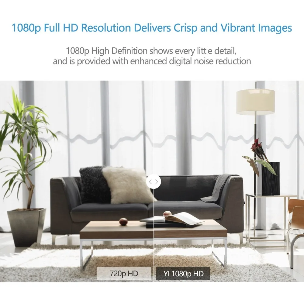YI 1080p домашняя камера Крытая IP система видеонаблюдения с ночным видением для дома/офиса/ребенка/няни/видеоняня белая