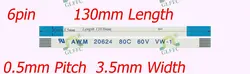 10 шт. 6pin-130mm-GLFFC-0.5mm-A Тип квартира Flex ленточный кабель awm vw-1 ROHS Настройка доступна