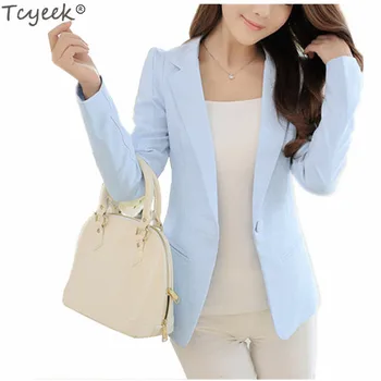 

Tcyeek 2019 Sweet Blazer Women Korean Fashion Short Blazers Spring Summer Slim Suit Office Ladies Jacket Clothes Chaqueta LWL088