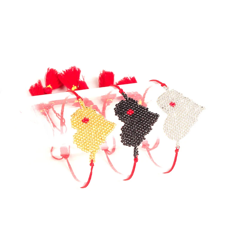 SHINUSBOHO, Рождественский браслет Миюки из бисера, женский браслет, сердце, губы, кисточка, мужские браслеты ручной работы, регулируемые ювелирные изделия на удачу, Новинка