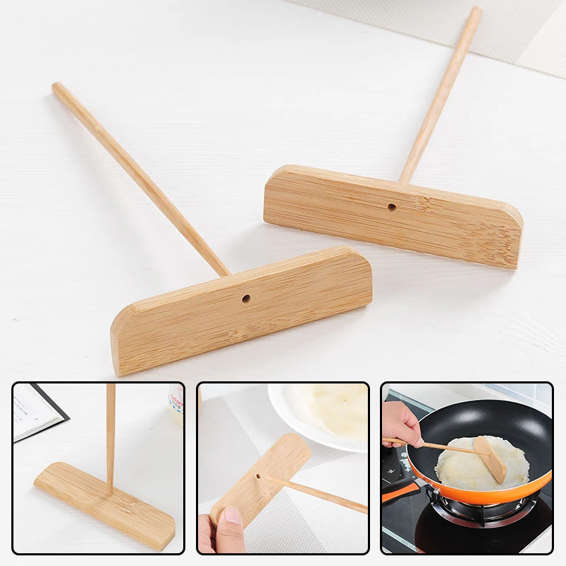 Egg Fryer Baking Wooden Spreader Stick Cooking Pancake Tool Batter