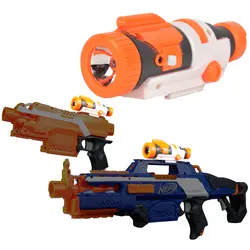 Тактический светодио дный светодиодный фонарик для Nerf Elite серии изменение части оранжевый + серый