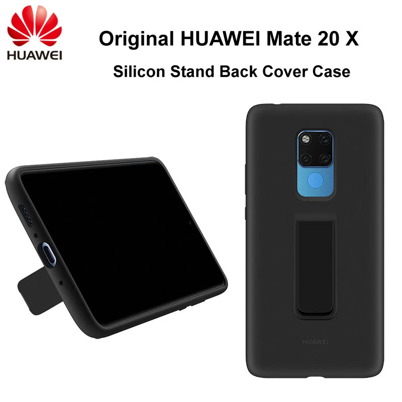 Original Official Huawei Mate 20 X Back Cover Case Stand Soft Liquid Silicon Built In Microfiber For Mate 20x Fitted Cases Aliexpress