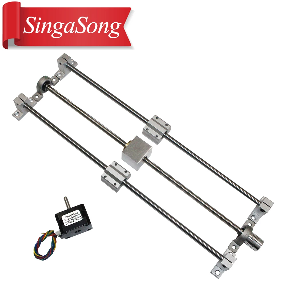 

3D Printer guide rail sets T8 Lead screw length 500mm + linear shaft 8*500mm+KP08 SK8 SC8UU+ nut housing +coupling + step motor