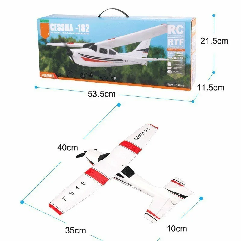 Абсолютно 2,4G 3Ch RC самолет с фиксированным крылом самолет наружные игрушки Дрон для подарков