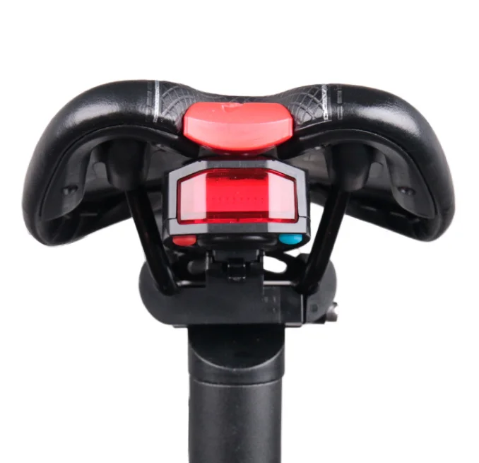 Cheap By DHL 50pcs USB Charging Bike Bell Cycling Remote Control Alarm Lock 3 Modes Bicycle Wireless Rear Light Accessories 1
