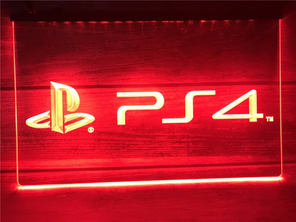 E174 Playstation 4 PS4 светодиодный неоновый светильник знаки|Таблички и знаки| |