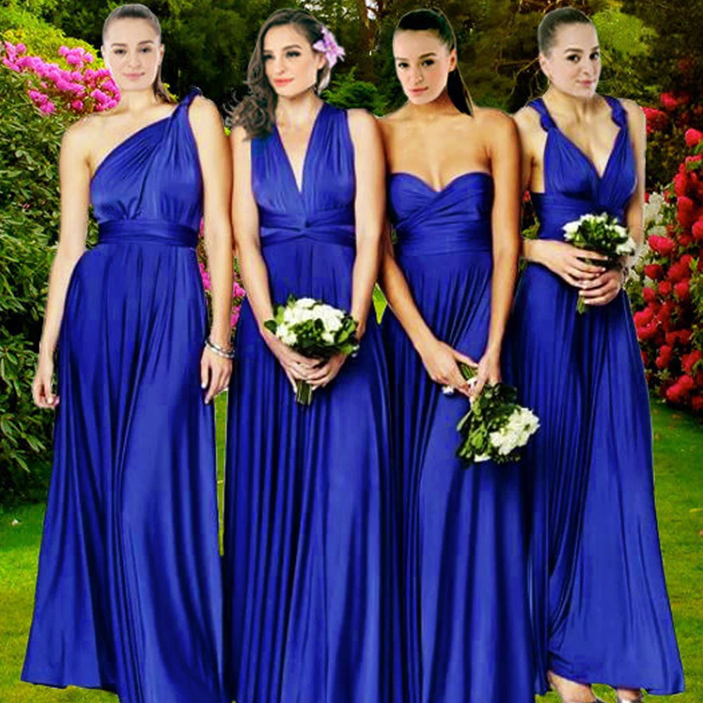 Wedding Convertible Dress popular convertible dresses buy cheap lots 2016 summer sexy royal blue multiway bridesmaids dress women wrap maxi long dress