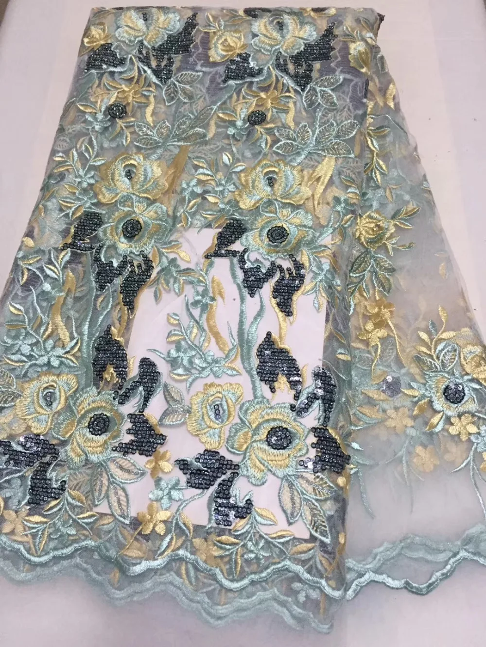 

New Design African net Lace High quality French Lace Fabric 2017 African Lace Fabric For Nigerian Wedding Dresses