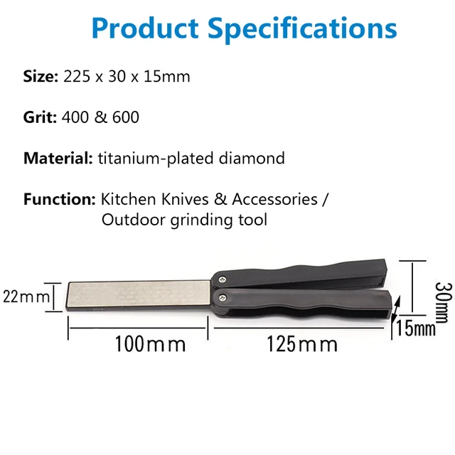 Double Sided Fold Diamond Knife Sharpener  Knife Sharpeners Pocket Knives  - Double - Aliexpress