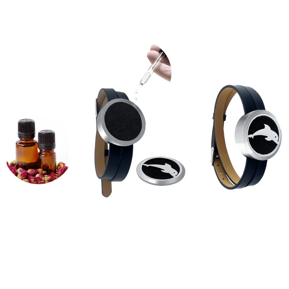 ZP-BS504-0 Diffuser Leather Locket Bracelet-7