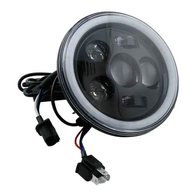 

Bluetooth 7" LED Headlight RGB Angel Eye Halo For Harley Davidson Motorcycle