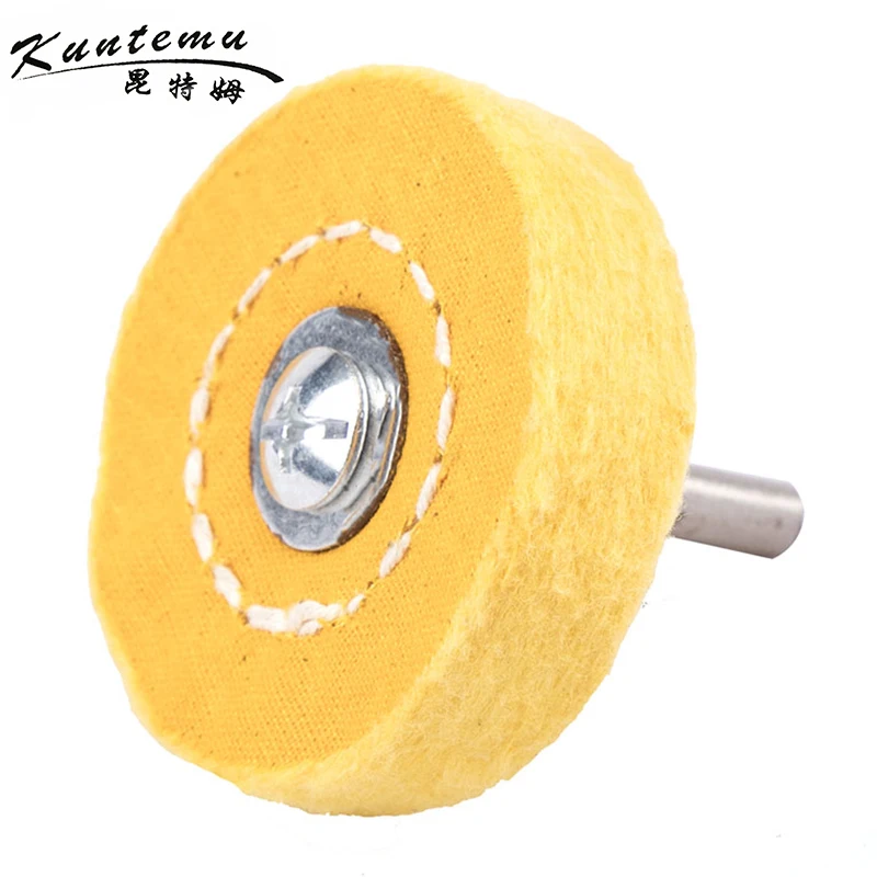 10PCS Cotton Polishing Wheel 2"*40 Buffing Wheel With Shank For Jewelry Wood Metal Polishing