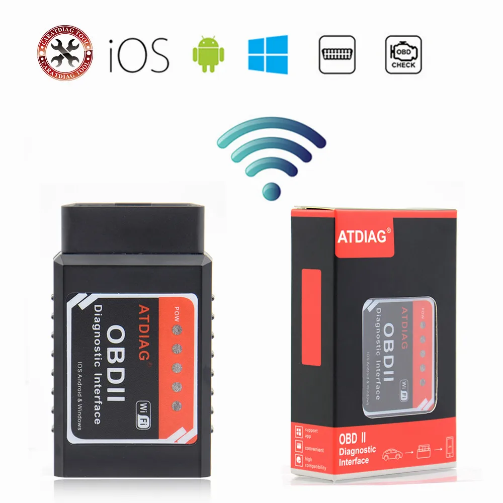

ELM327 OBD2 WIFI V1.5 Supports Android/iOS Car Diagnostic Tool With PIC18F25K80 ELM 327 Diesel Cars Code Scanner
