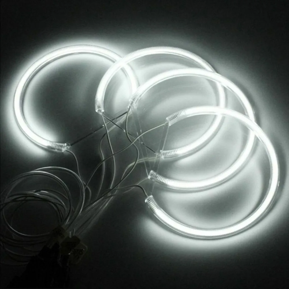 

White Headlight SMD LED Angel Eyes Halo Rings For BMW E39 E46 3 5 Series