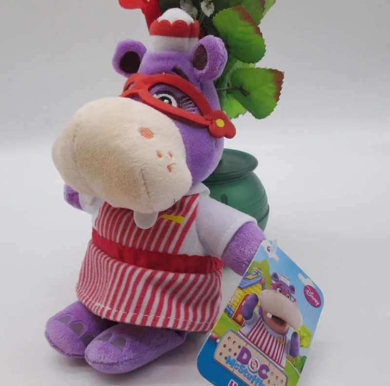 Doc McStuffins Плюшевые игрушки овечки Hallie Бегемот Дракон плюшевое животное куклы для детей - Цвет: 18cm