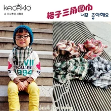 Kacakid для детей, нагрудники для девочек и мальчиков, шарфы, модные клетчатые треугольные детские нагрудники, шарфы для мальчиков и девочек, хлопковые удобные детские нагрудники Ka2012