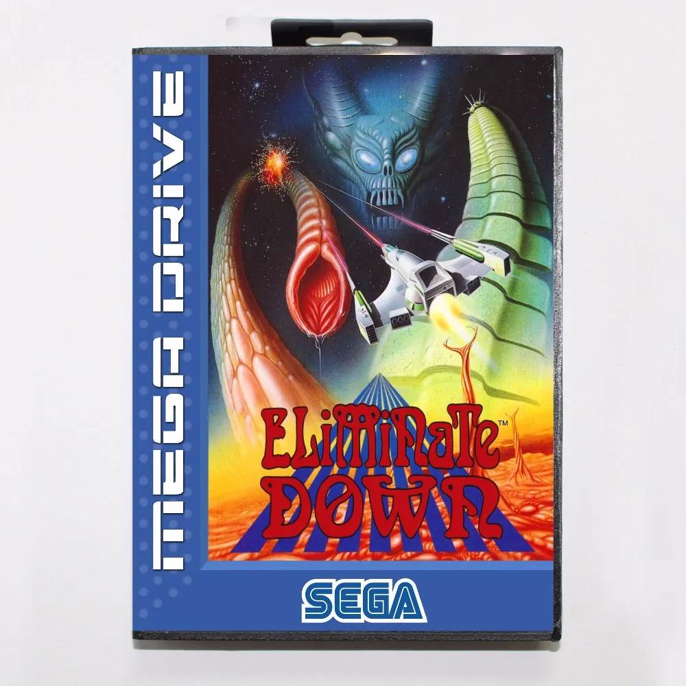 

Eliminate Down 16 bit MD Game Card With Retail Box For Sega Mega Drive