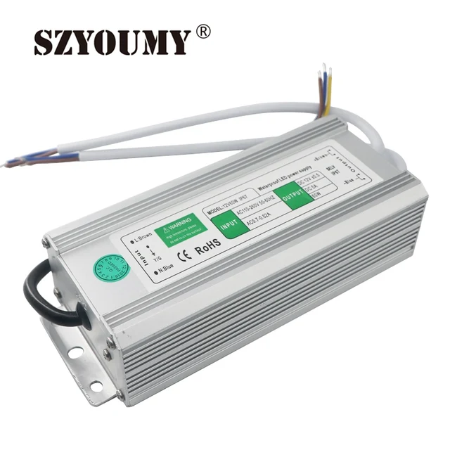 szyoumy dc 12v 60w ip67 waterproof electronic led driver outdoor
