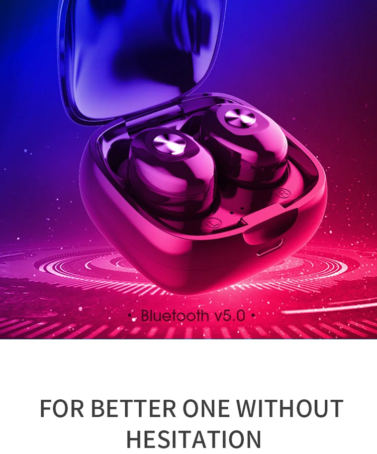 Best TWS Bluetooth 5.0 Earphone Stereo Wireless Earbus HIFI Sound Sport Earphones Handsfree Gaming Headset with Mic for Phone