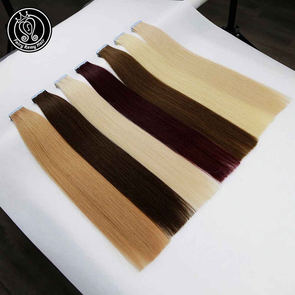 Сказочные волосы remy, 2,0 г/шт., 22 дюйма, натуральные человеческие волосы для наращивания на ленте, пепельный блонд, европейские волосы remy для наращивания, 40 г/ПАК