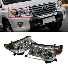 Светодиодный налобный фонарь CITYCARAUTO, чехол для Landcruiser 2008-, высокая версия, фары, DRL, налобный фонарь, автомобильные аксессуары