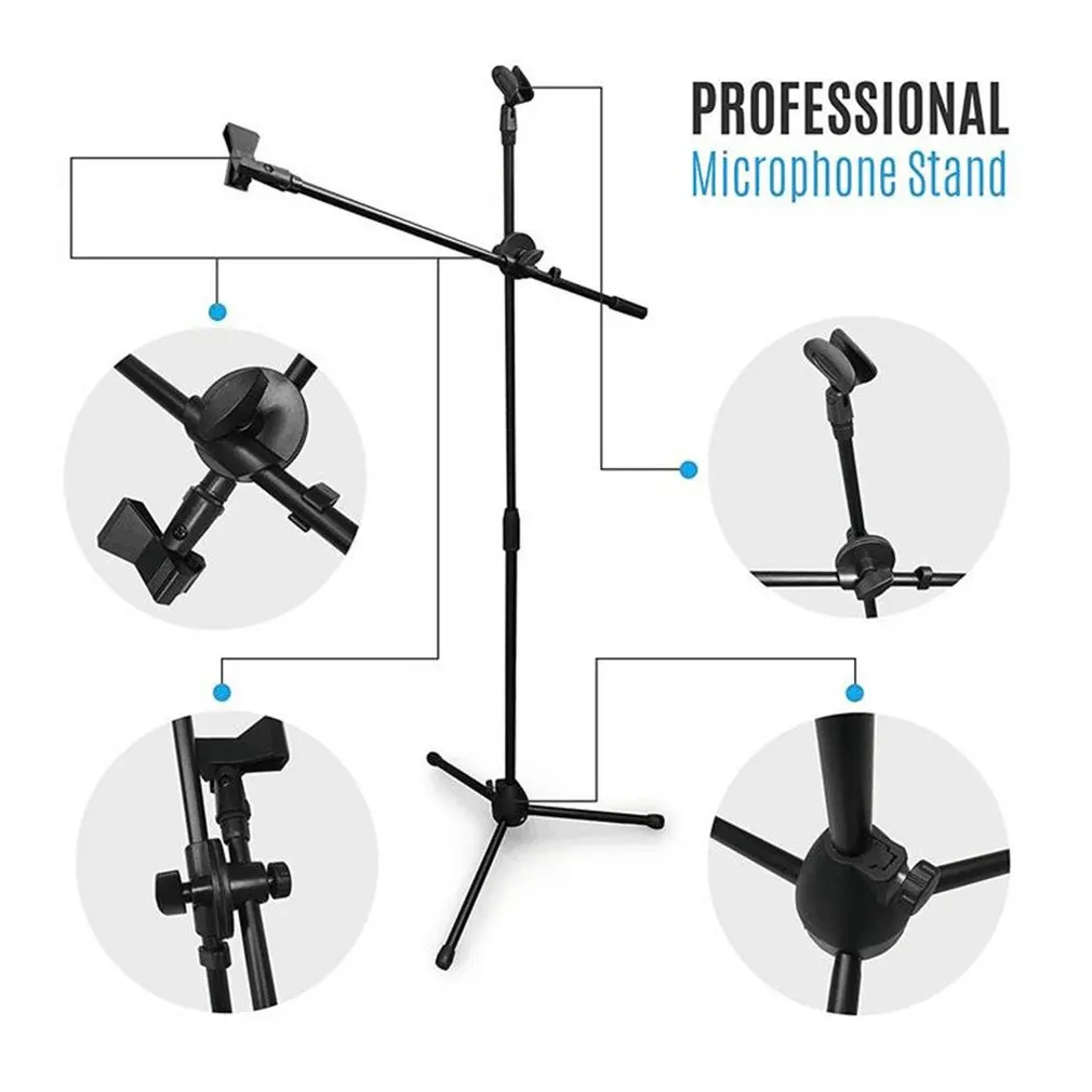 Регулируемая студийная стойка для микрофона подвесная Стрела настольный кронштейн держатель для микрофона ударное крепление