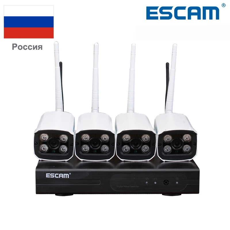 

ESCAM WNK403 Plug and Play Wireless NVR Kit P2P 720P HD Outdoor IR Night Vision Security IP Camera WIFI CCTV System