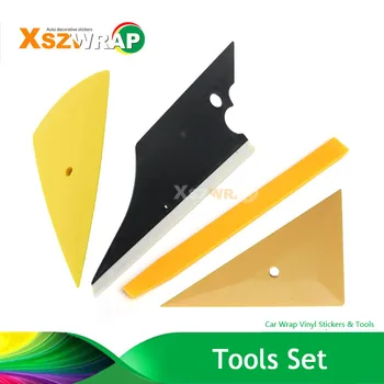 

Useful 4 In 1 Car Window Film Tools Squeegee Scraper Set Kit Car Home Tint Random Color