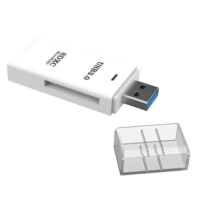 Новый 1 шт. 2 в 1 Мини Портативный 5 Гбит/с Высокая скорость USB 3,0 устройство чтения карт памяти для ноутбука Настольный ПК компьютер высокое