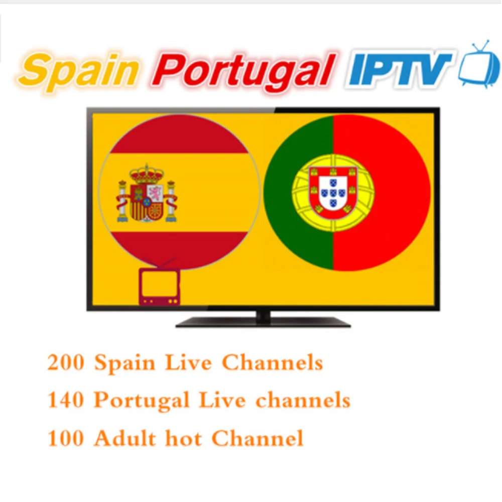 

12 months Spain Portugal IPTV subscription 500+HD LIVETV for Spain Portuga IPTV include eleven sports for enigma2 M3U smart tv