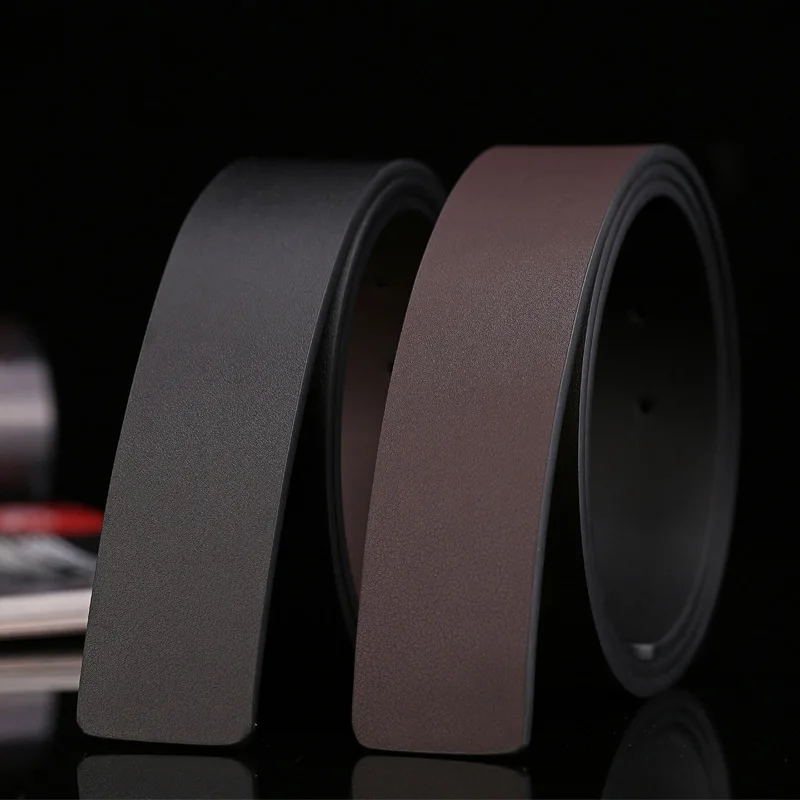 

Luxury Brand 3.8cm Max Large Plus Size Length Unisex Real Cowskin Leather Belt Without Buckle for Detachable Buckles Men Belts