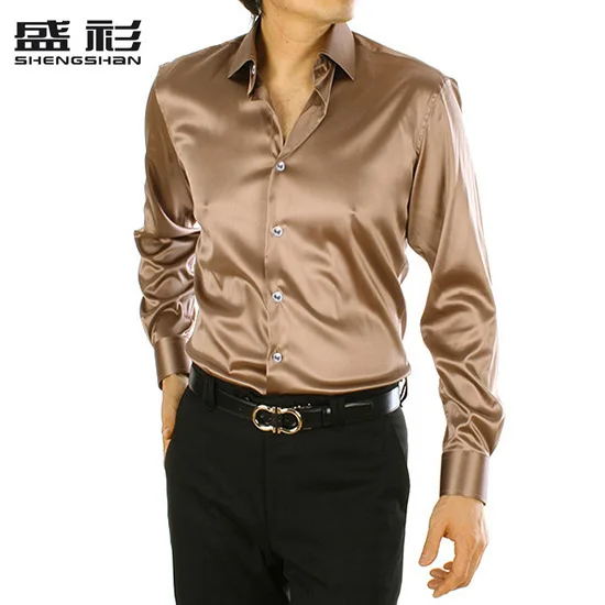 mensilk banded collar shirt - AliExpress