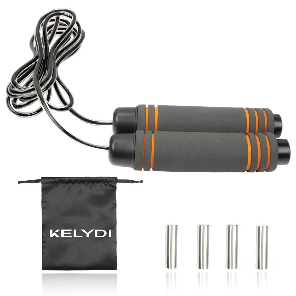 Weighted Jump Rope with Sturdy Wire and Soft Foam Handle Adjustable