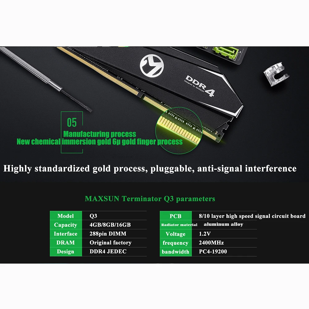 Оперативная память MAXSUN ddr4 4/8/16 ГБ 2666/3000 МГц 288pin напряжение памяти 1 2 В пожизненная